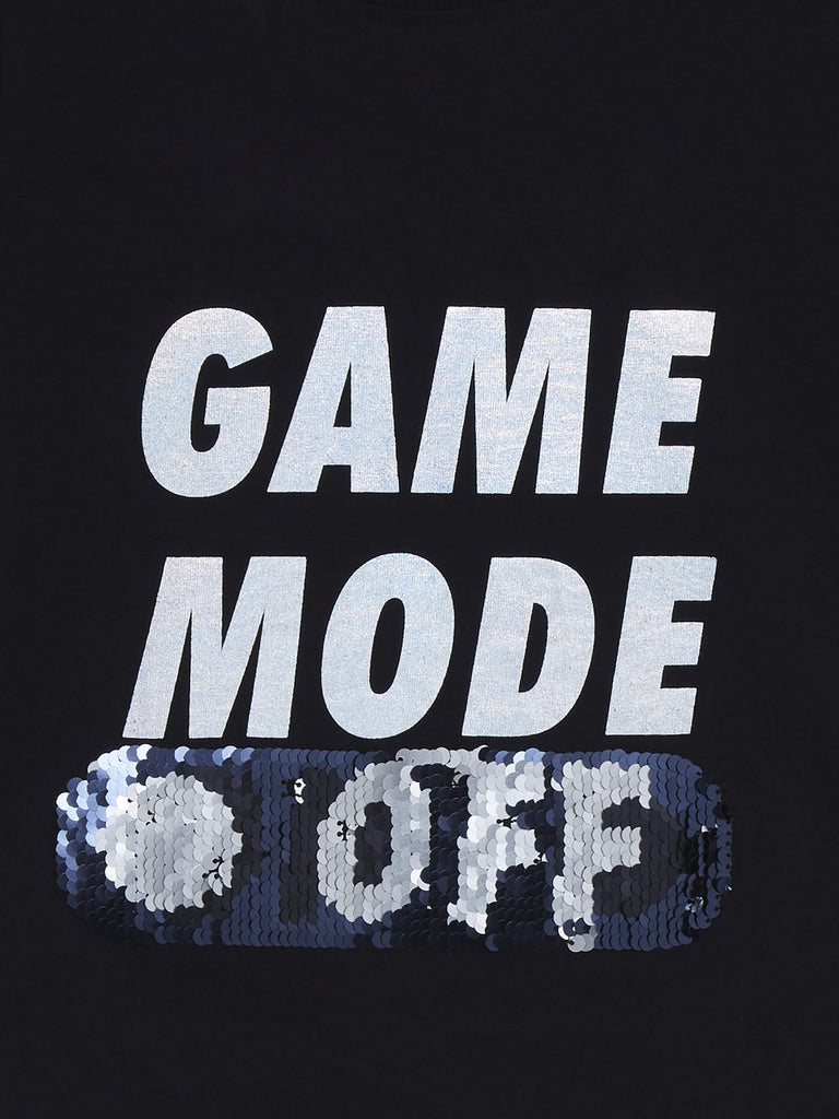 HOP Kids Black Reversible Sequin T-Shirt