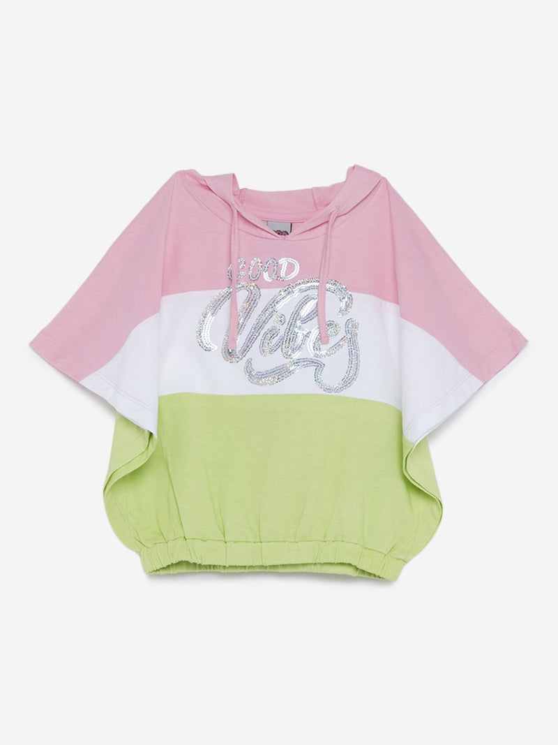 HOP Kids Green Hooded T-Shirt