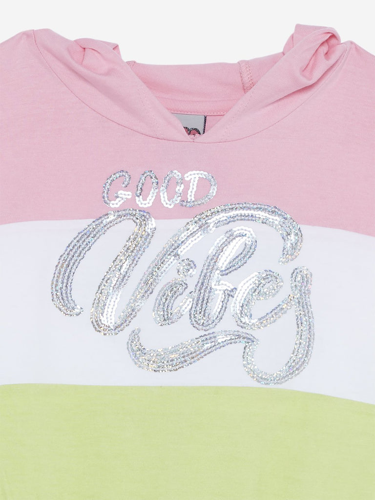 HOP Kids Green Hooded T-Shirt