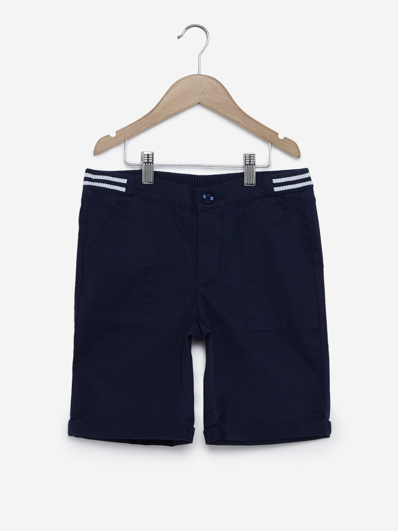 Y&F Kids Indigo Striped Shorts
