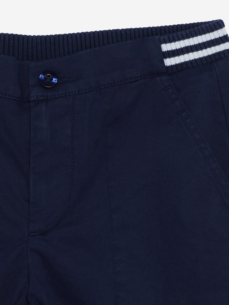 Y&F Kids Indigo Striped Shorts