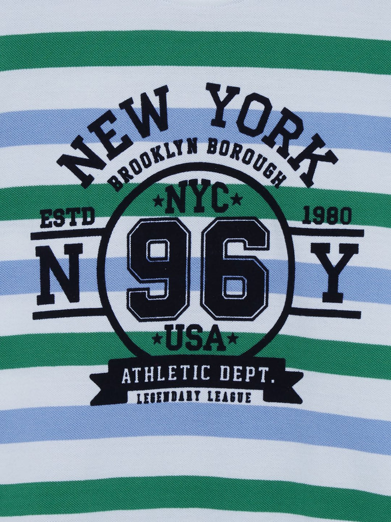 Y&F Kids White Striped Yohan T-Shirt