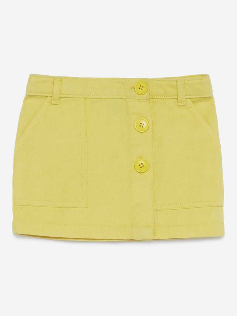 HOP Kids Yellow Denim Skirt