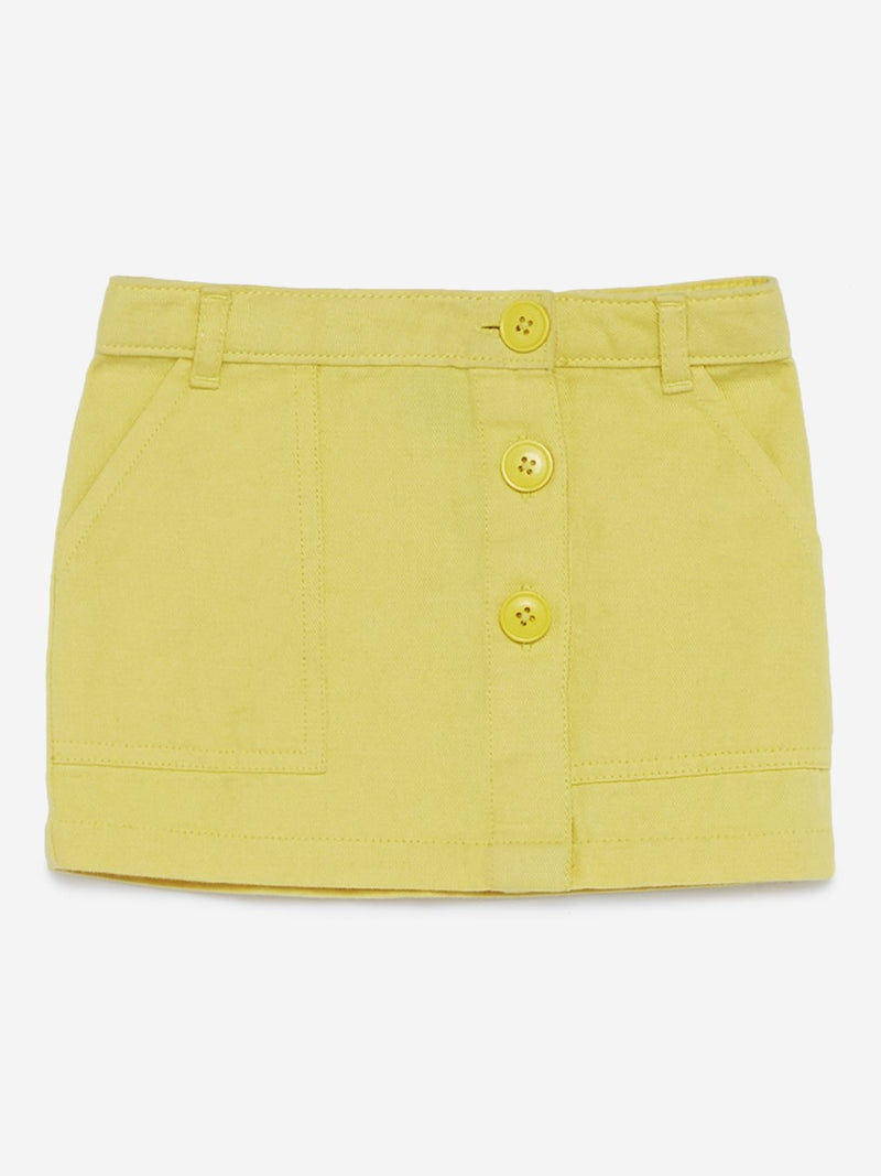 HOP Kids Yellow Denim Skirt