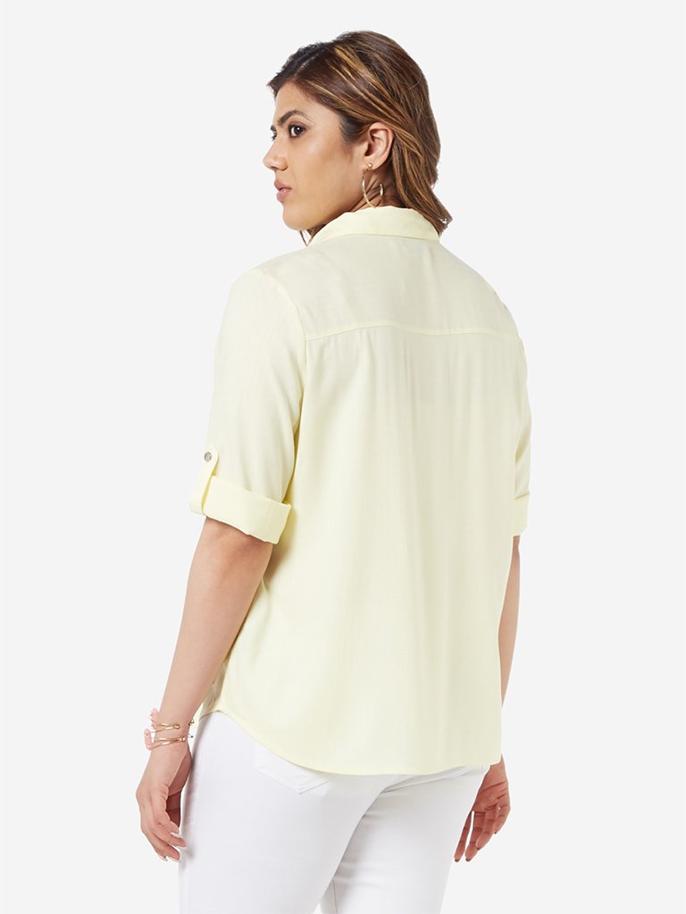 Gia Curve Yellow Alexa Casual Shirt