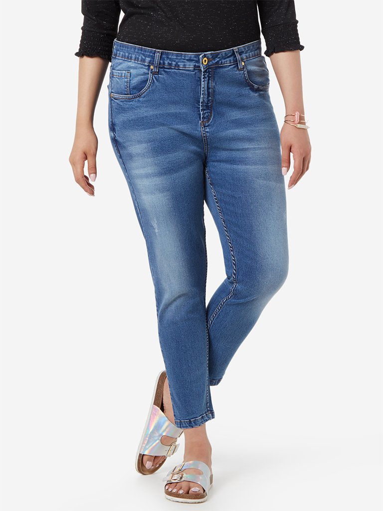 Gia Curve Light Blue Cropped James Jeans