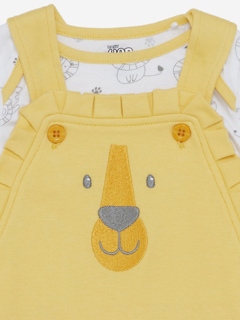 Baby HOP Yellow Denis Dungaree And T-Shirt Set