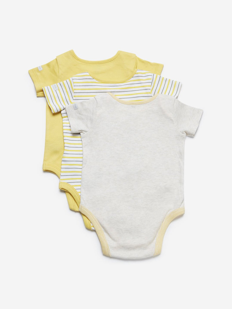 Baby HOP Yellow Lion Theme Onesies Set Of Three