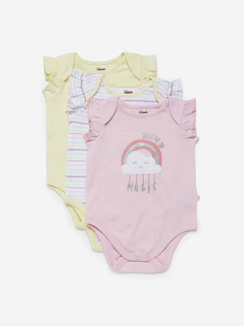 Baby HOP Multicolour Onesies Set Of Three