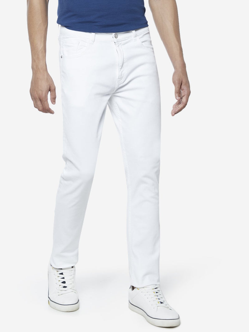 Ascot White Slim Fit Jeans