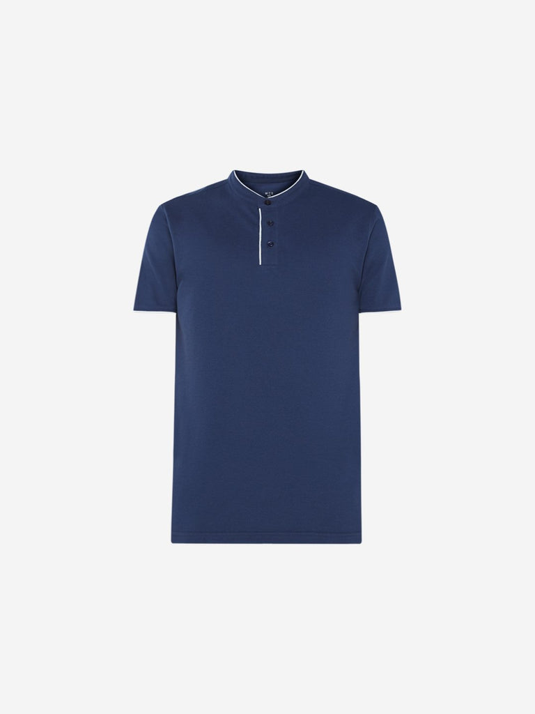 WES Casuals Navy Slim Fit T-Shirt