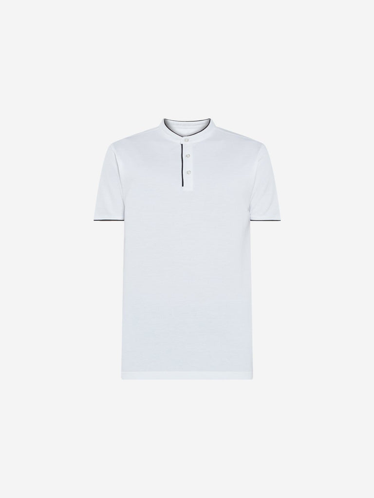 WES Casuals White Slim Fit T-Shirt