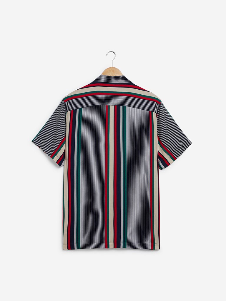 Nuon Multicolour Stripe Relaxed Fit Casual Shirt
