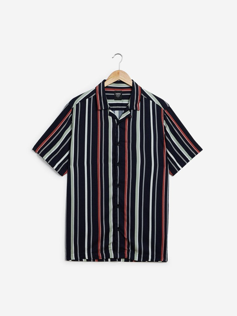 Nuon Multicolour Relaxed Fit Stripe Casual Shirt