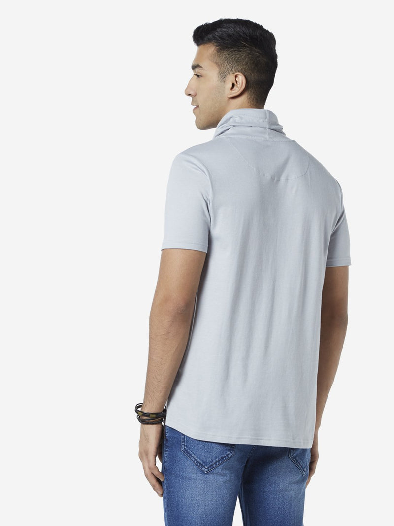 Nuon Grey Snood Neck Slim Fit T-Shirt