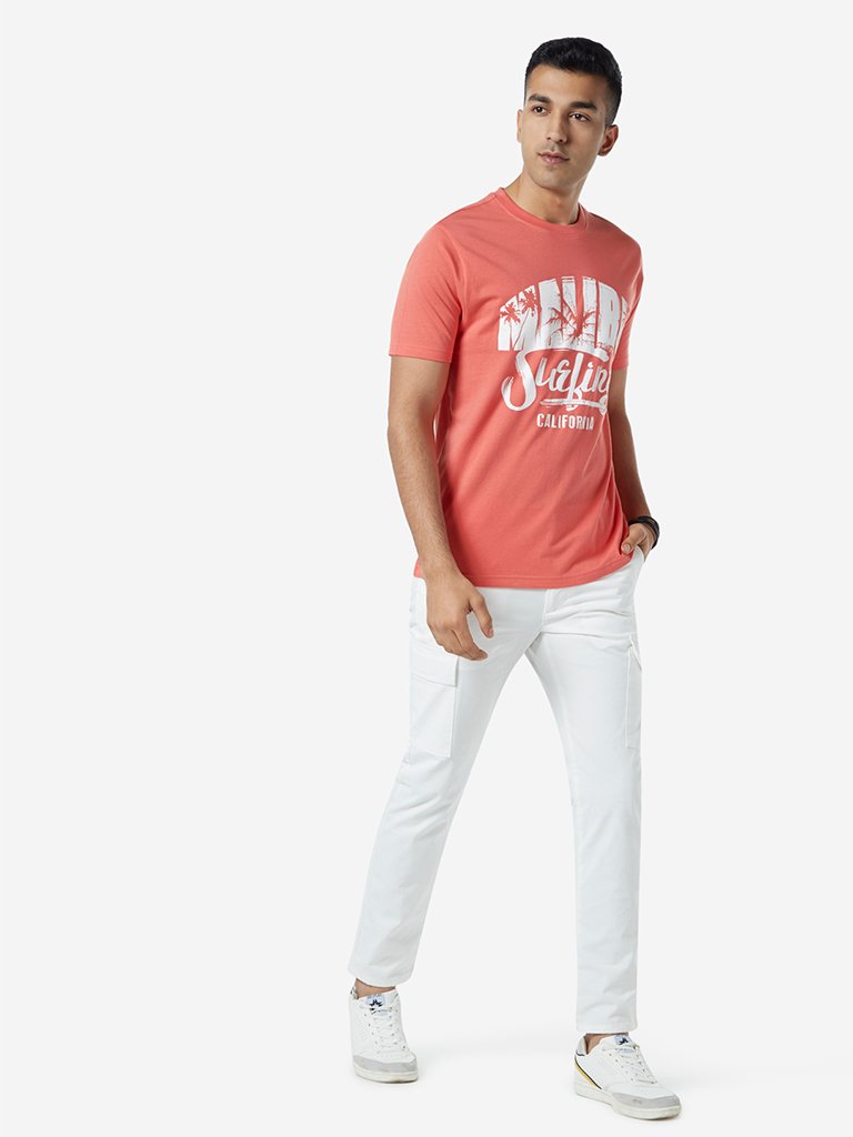 Nuon Coral Graphic Printed Slim Fit T-Shirt