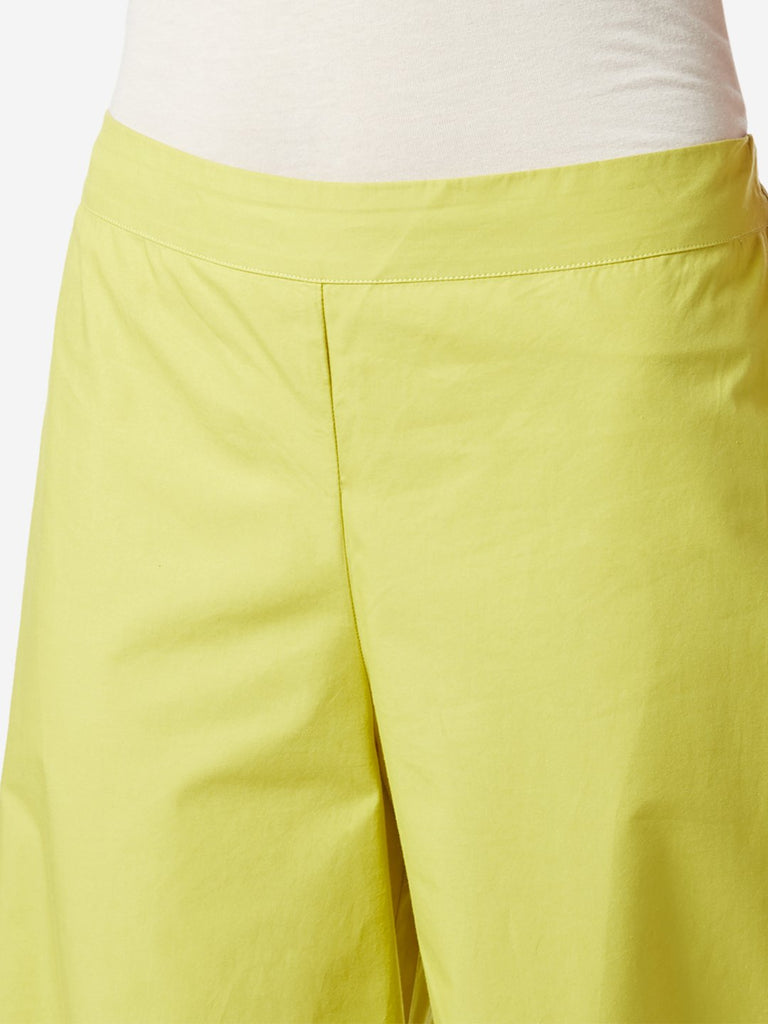 Utsa Lime Cropped Palazzos