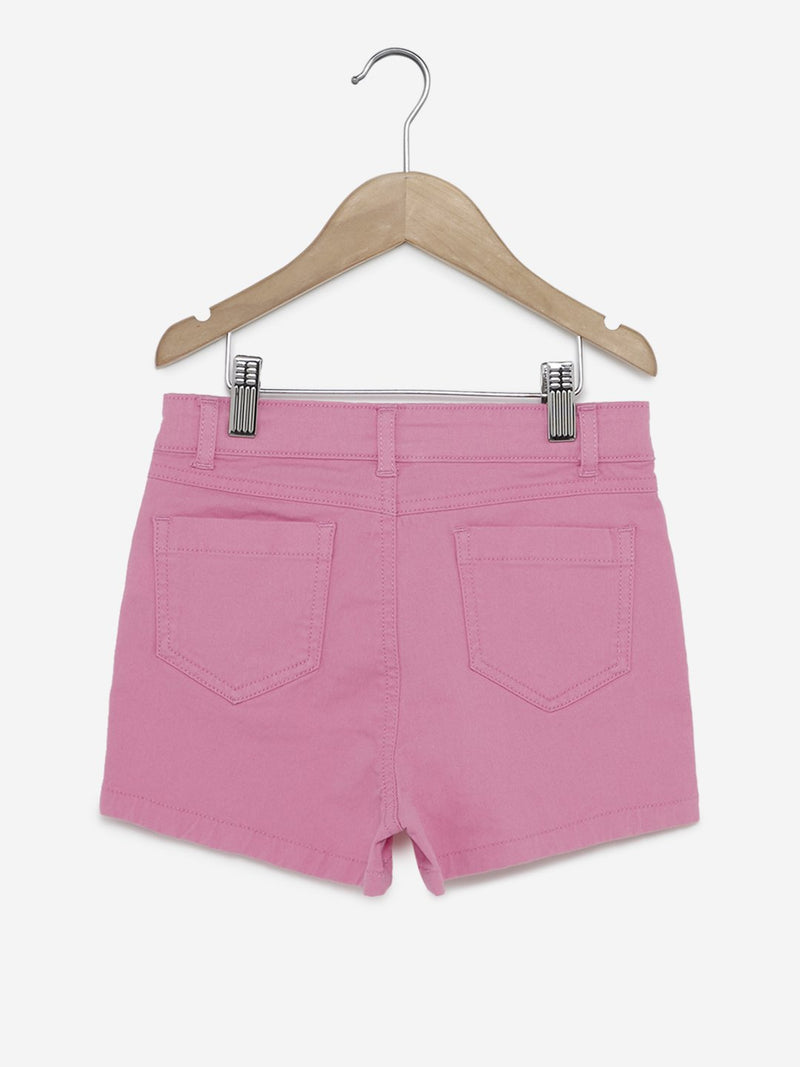 Y&F Kids Pink Denim Shorts