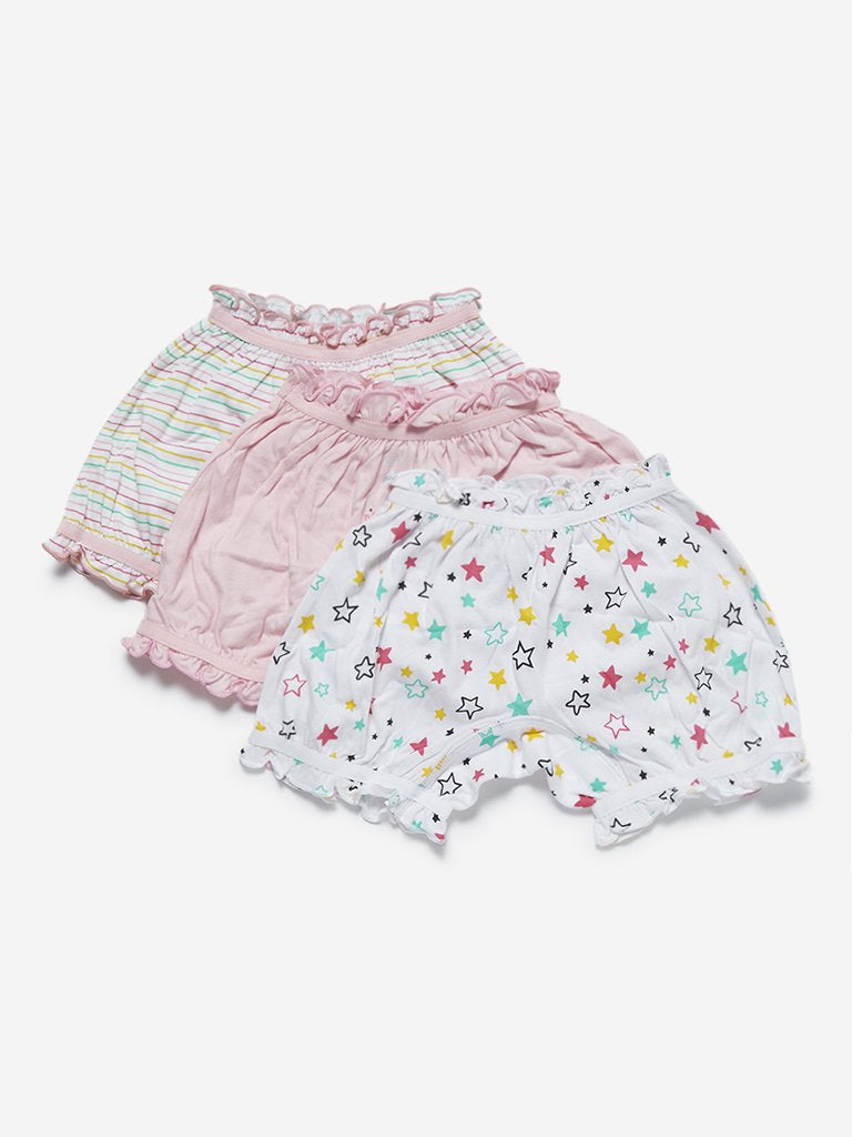 HOP Kids White Bloomers Set of Three