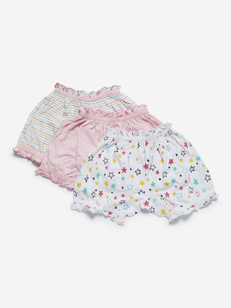 HOP Kids White Bloomers Set of Three