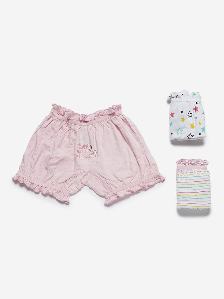 HOP Kids White Bloomers Set of Three