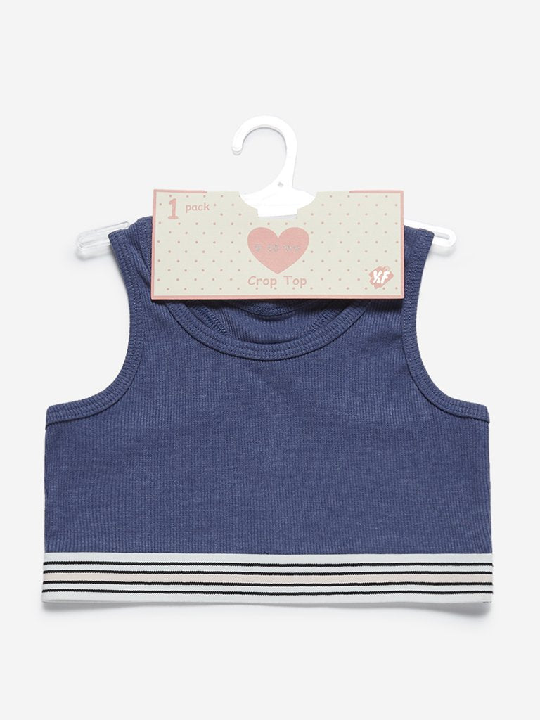 Y&F Kids Dark Blue Crop-Top Pack of One