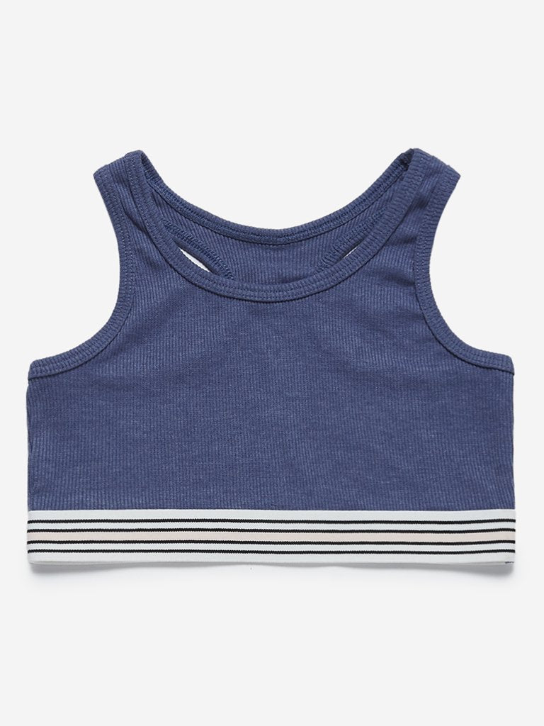 Y&F Kids Dark Blue Crop-Top Pack of One