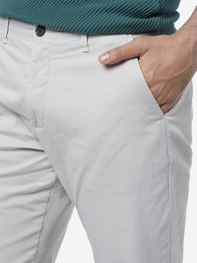 Ascot Light Grey Relaxed Fit Chinos