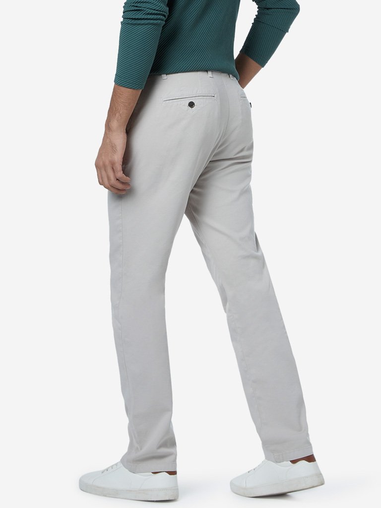 Ascot Light Grey Relaxed Fit Chinos