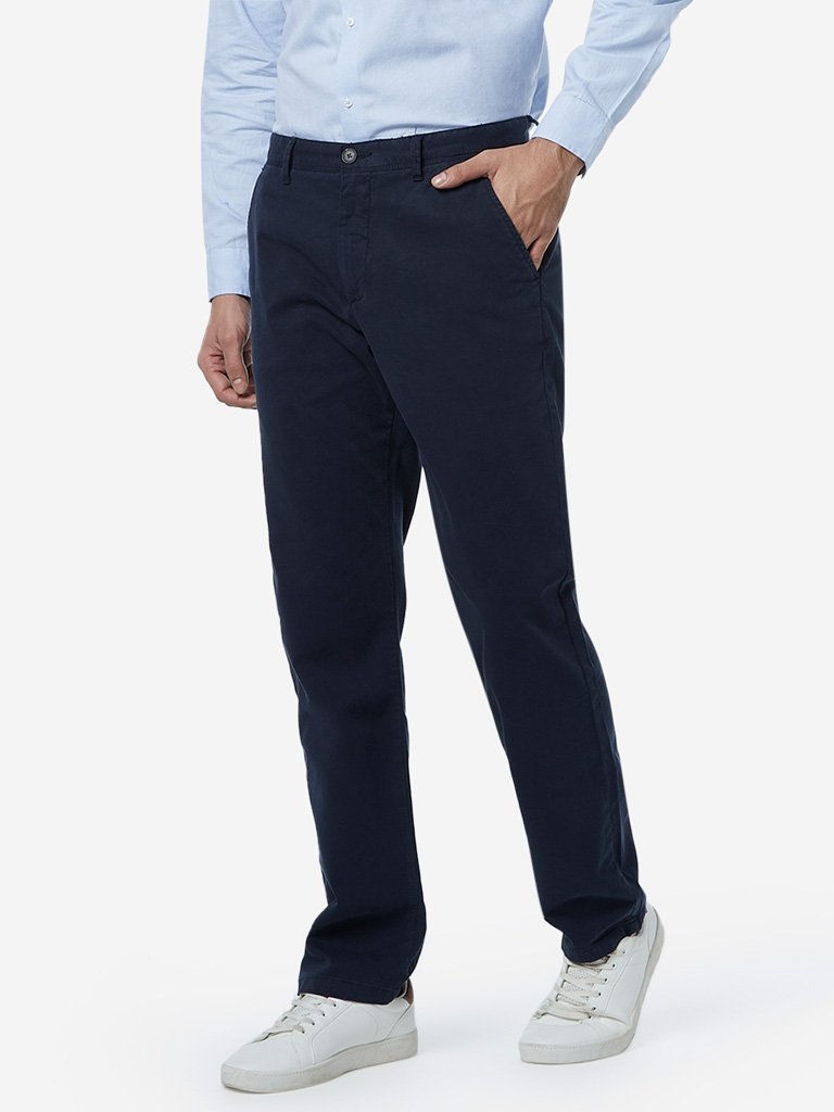 Ascot Navy Relaxed Fit Chinos