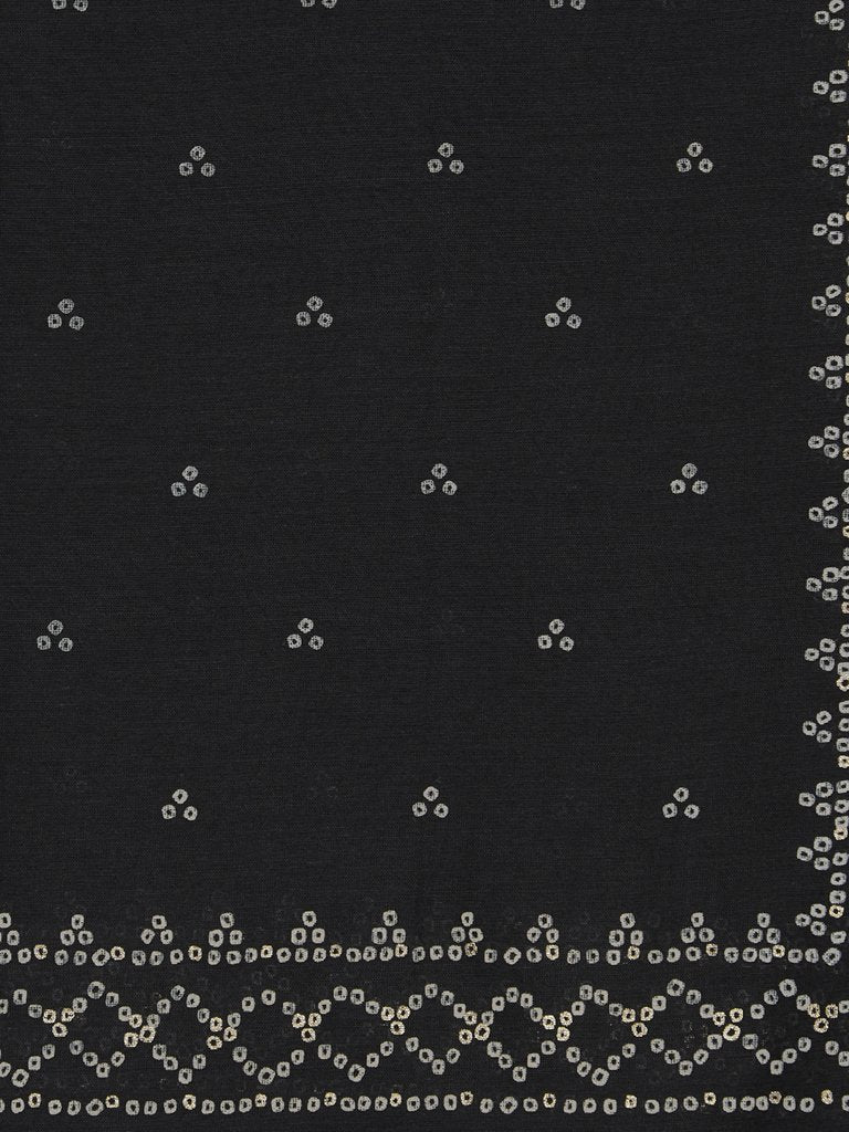 Zuba Black Printed Stole