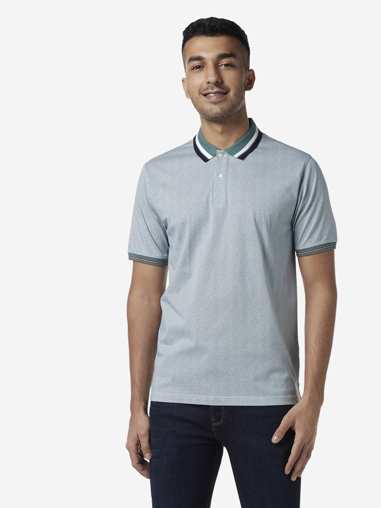 Ascot Sage Green Relaxed Fit Polo T-Shirt