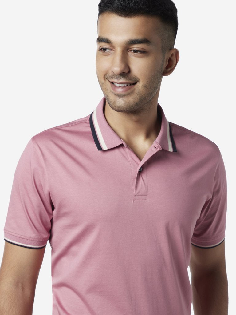 Ascot Pink Relaxed Fit Polo T-Shirt