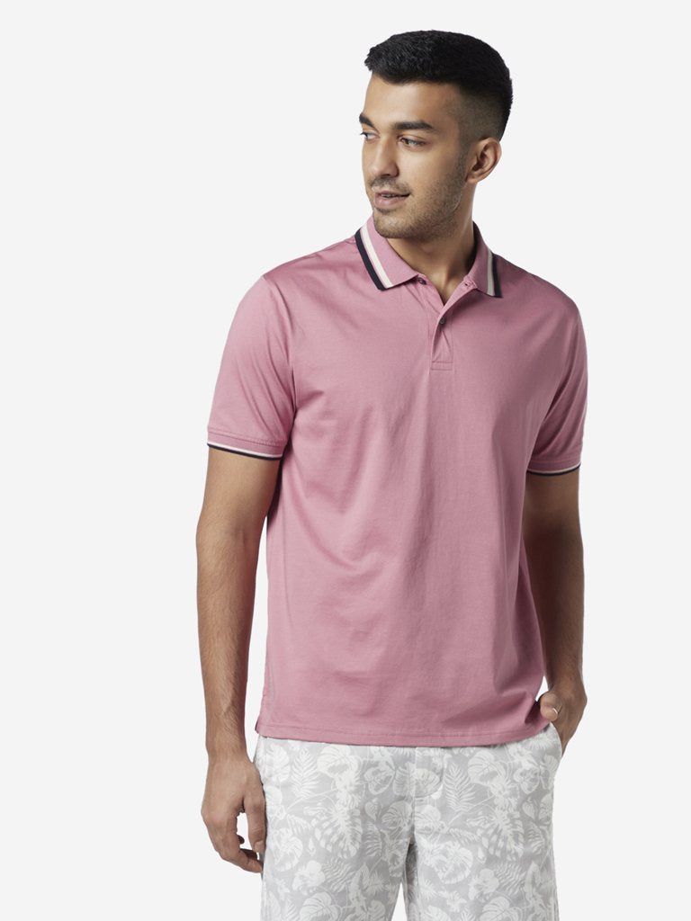 Ascot Pink Relaxed Fit Polo T-Shirt