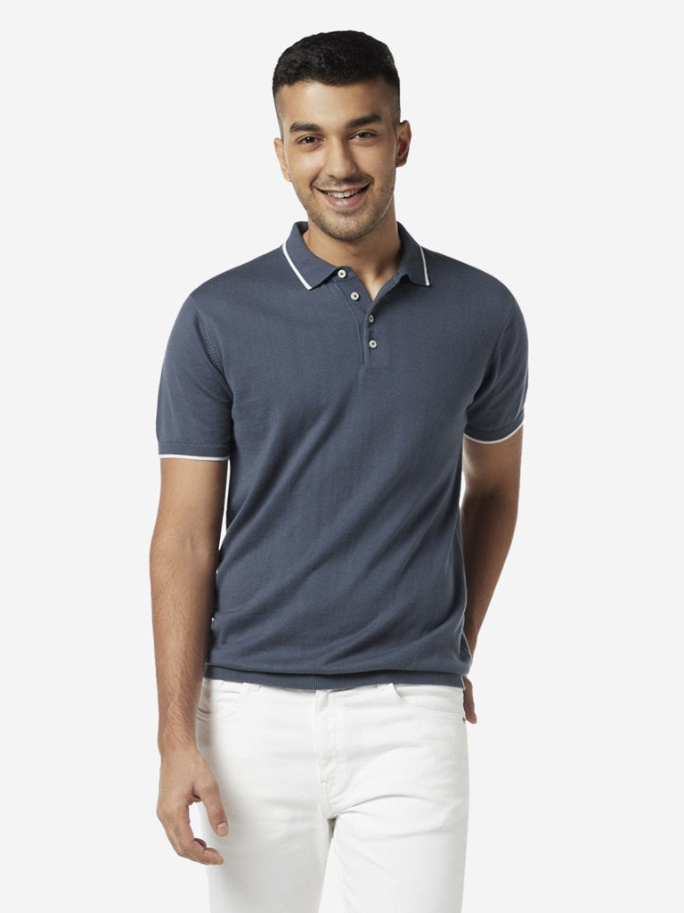 Ascot Dark Grey Slim Fit Polo T-Shirt