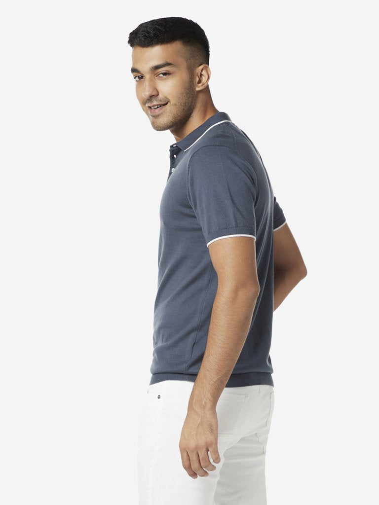 Ascot Dark Grey Slim Fit Polo T-Shirt