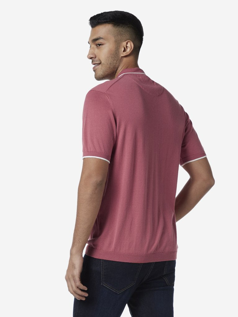 Ascot Blush Pink Slim Fit Polo T-Shirt