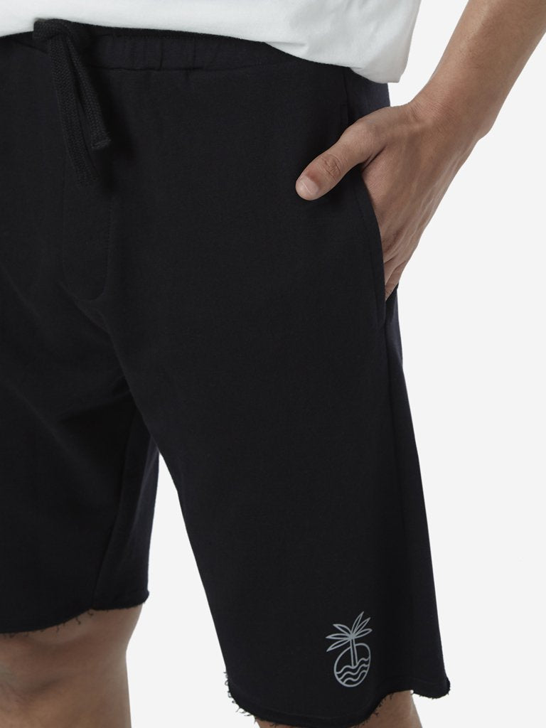 WES Lounge Black Relaxed Fit Shorts