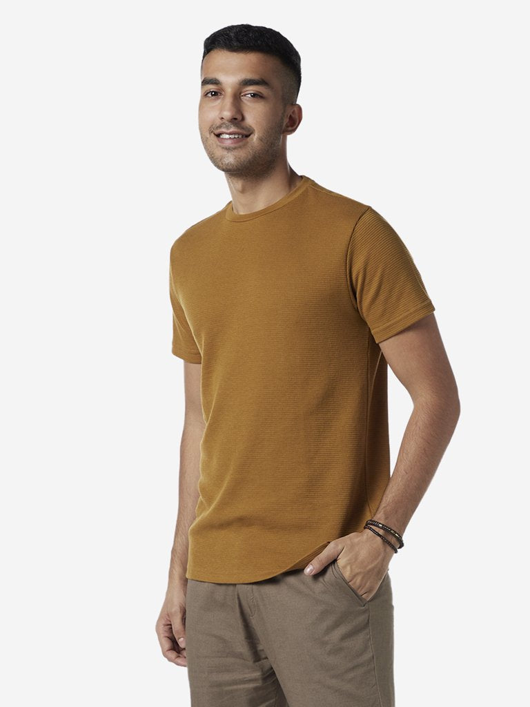 ETA Mustard Slim Fit Crewneck T-Shirt