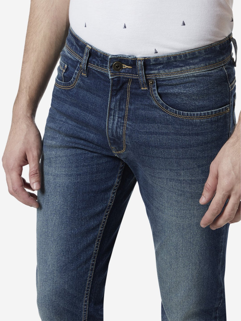 WES Casuals Blue Faded Relaxed Fit Jeans