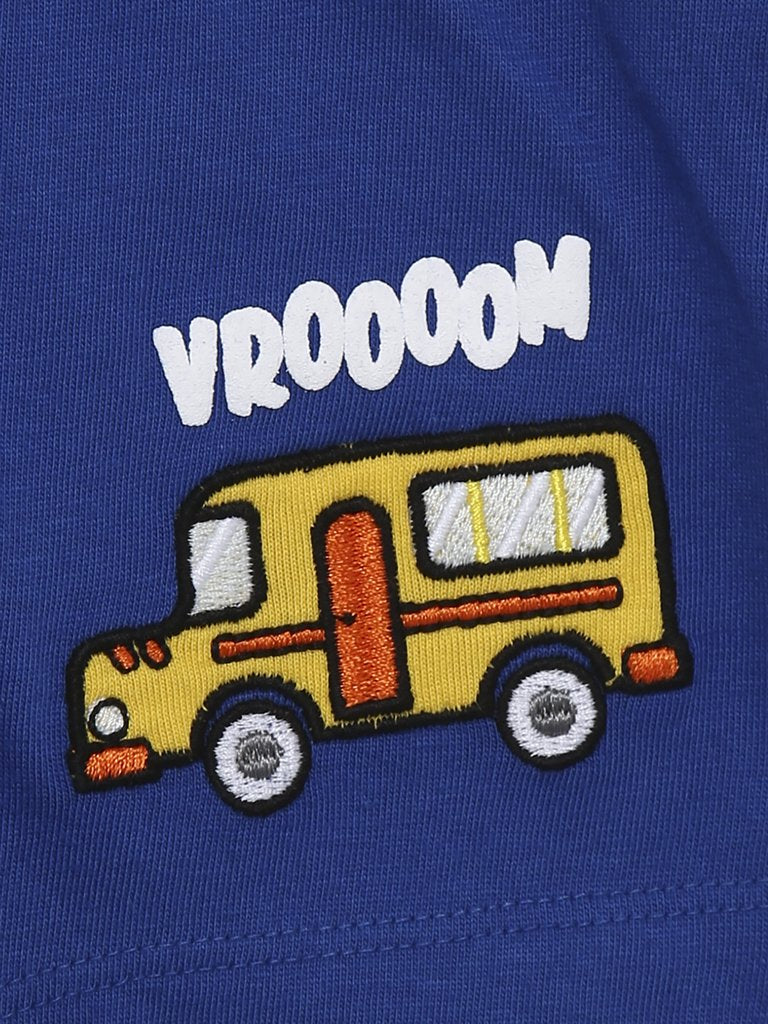 Baby HOP Blue Vehicle Print Shorts Set of Two