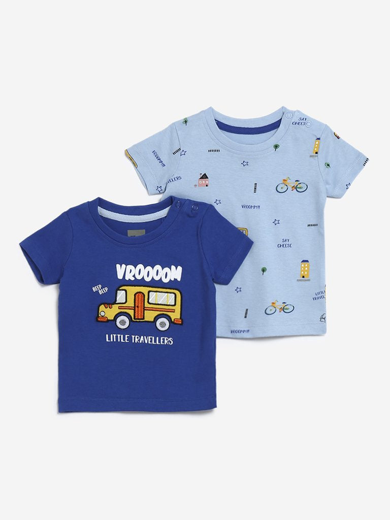 Baby HOP Blue Traveller Set of Two T-Shirts