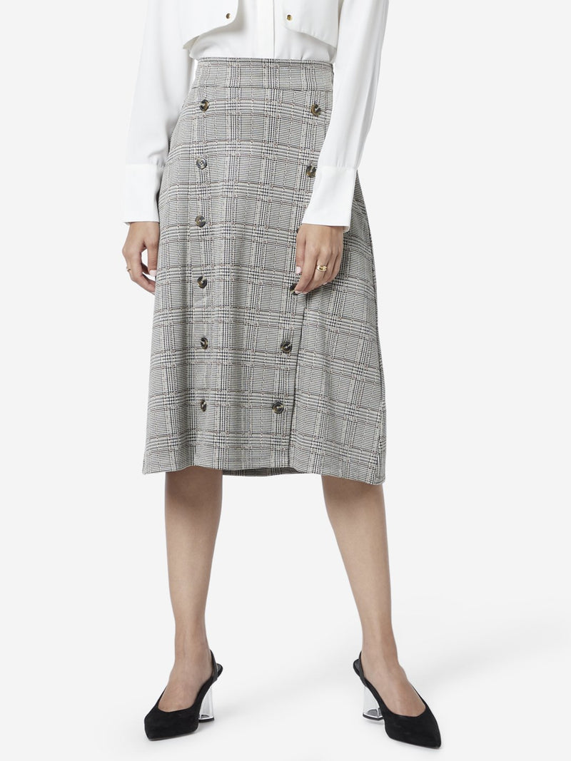 Wardrobe Multicolour Houndstooth Print Skirt