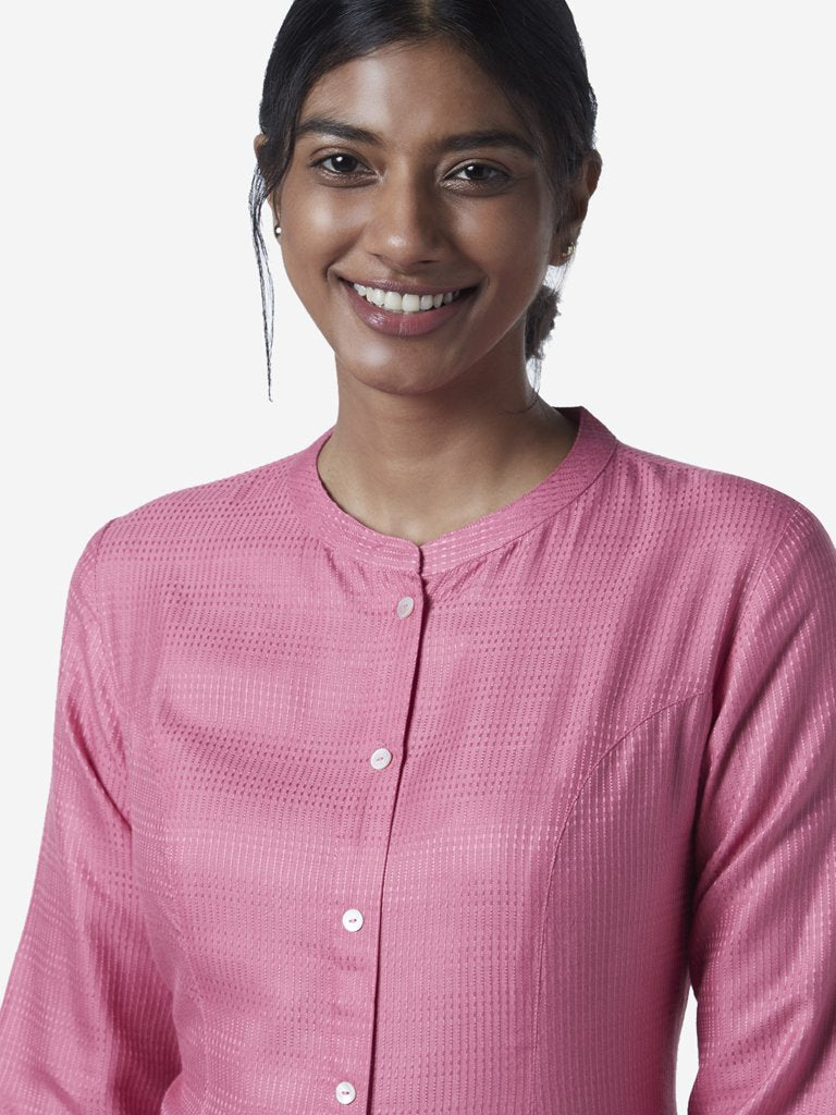 Zuba Bright Pink A-Line Kurta