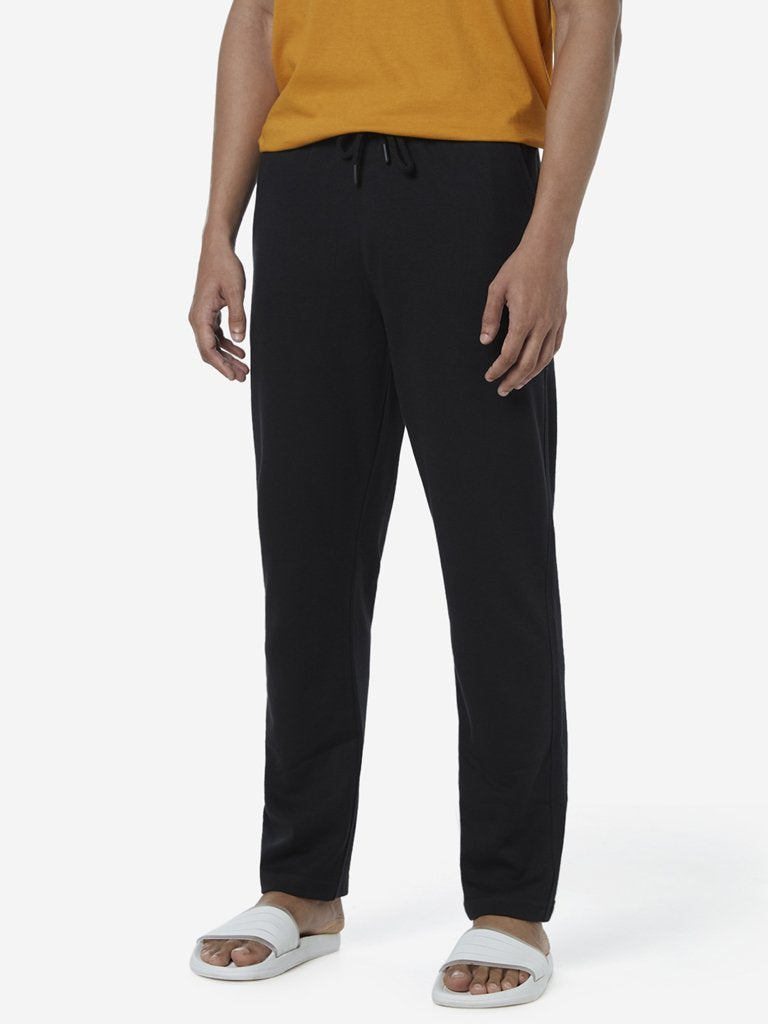 WES Lounge Black Relaxed Fit Trackpants