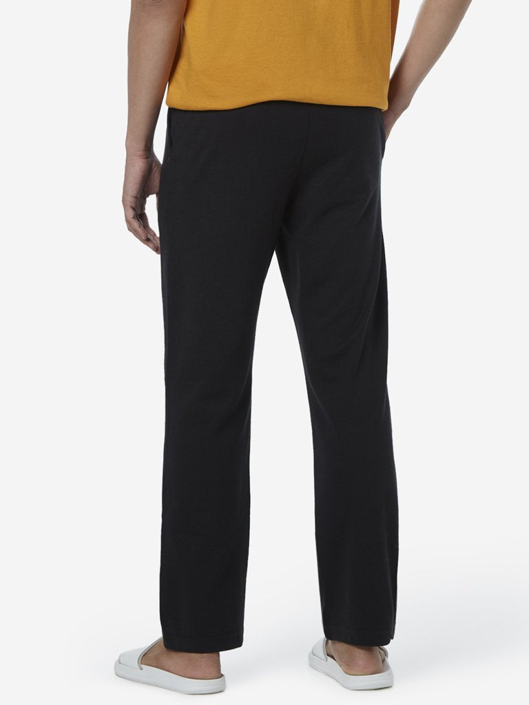 WES Lounge Black Relaxed Fit Trackpants