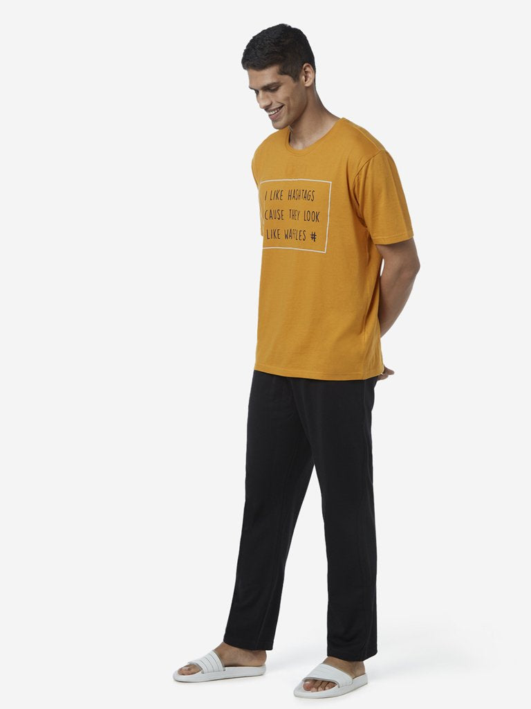 WES Lounge Black Relaxed Fit Trackpants