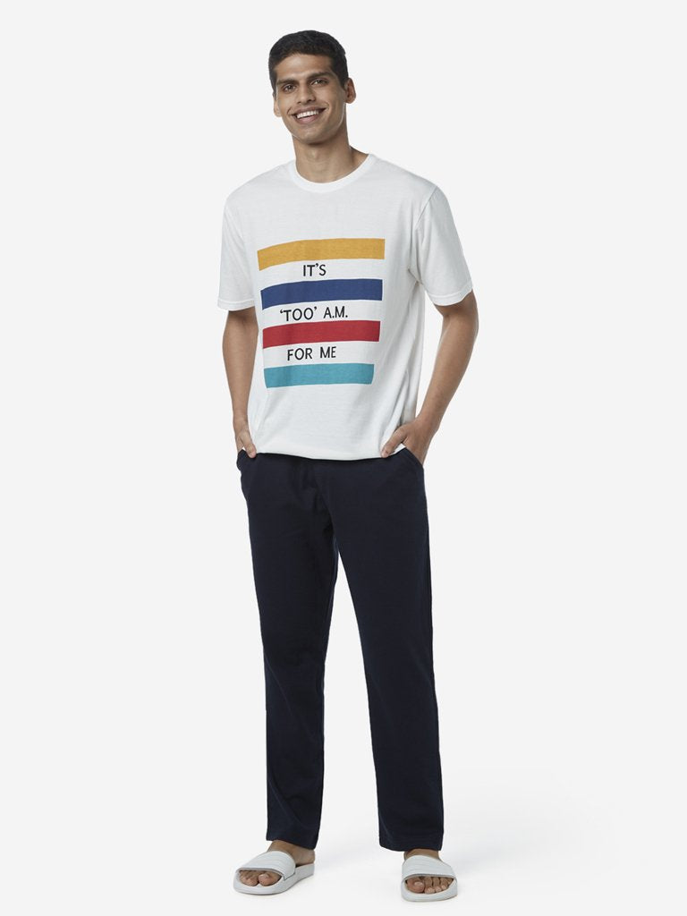 WES Lounge Navy Relaxed Fit Trackpants