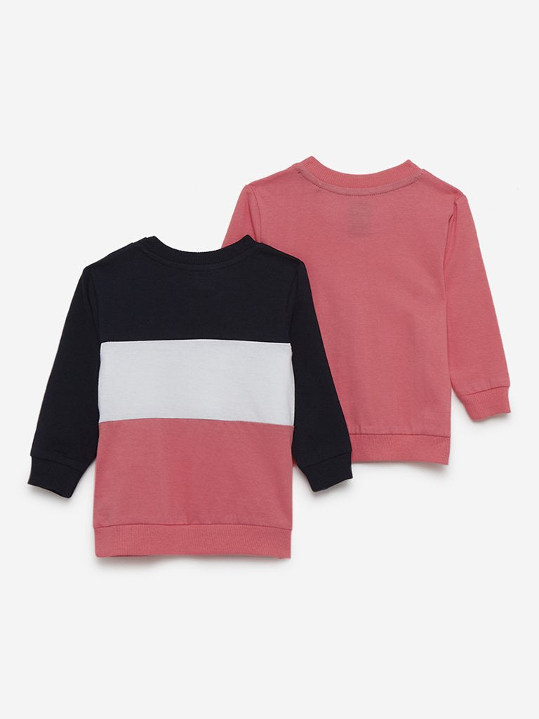 Baby HOP Peach Sequin Sweatshirt Set of Two