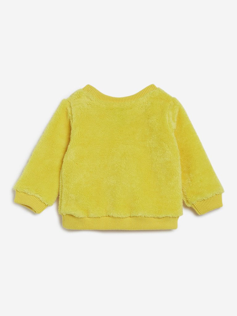 Baby HOP Yellow Sequinned Velveteen Sweatshirt